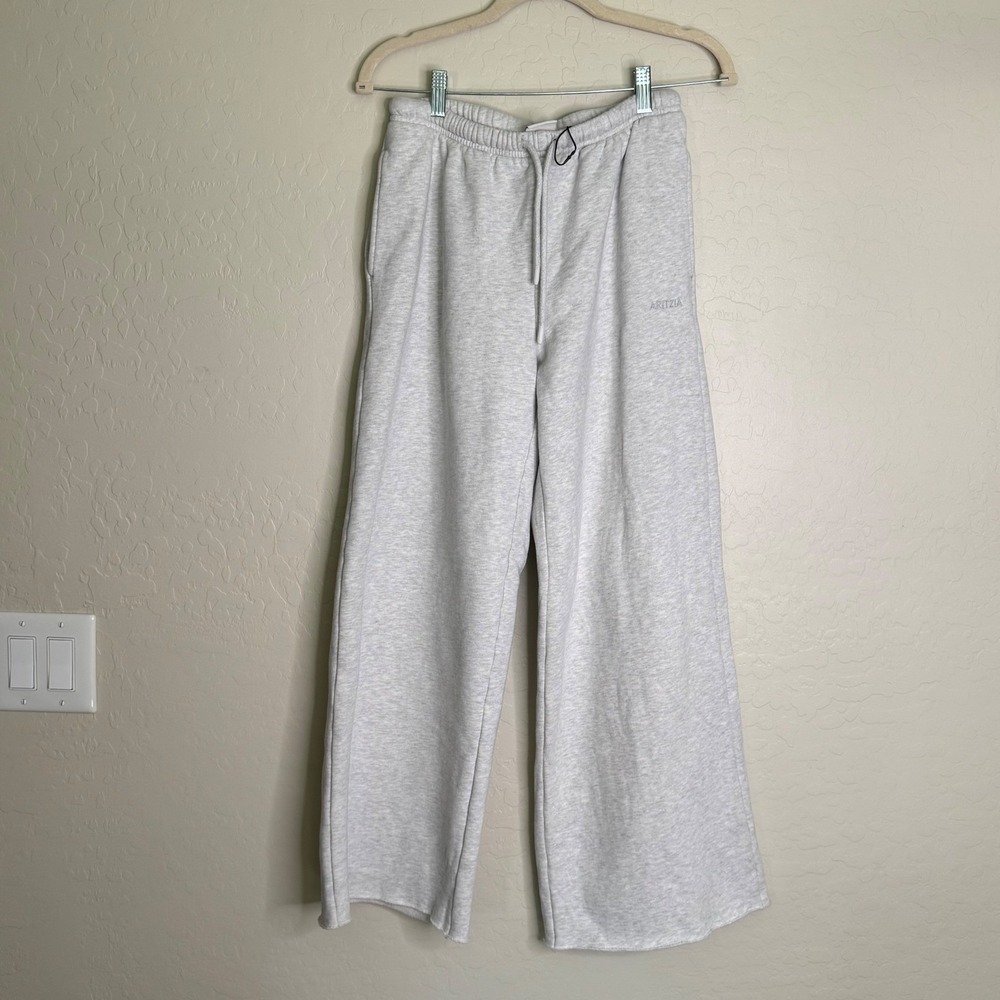 Aritzia Womens Cotton Cozy Sweatfleece Mega Flutter Wide Leg Pants Small Lounge
